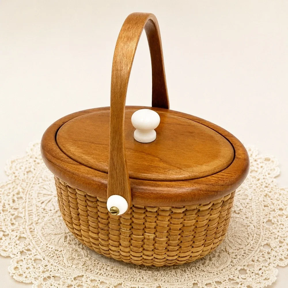 Edward T Connolly Mini Nantucket Lightship Friendship Basket Signed 2013